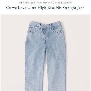 Abercrombie curve love 90s straight Jean